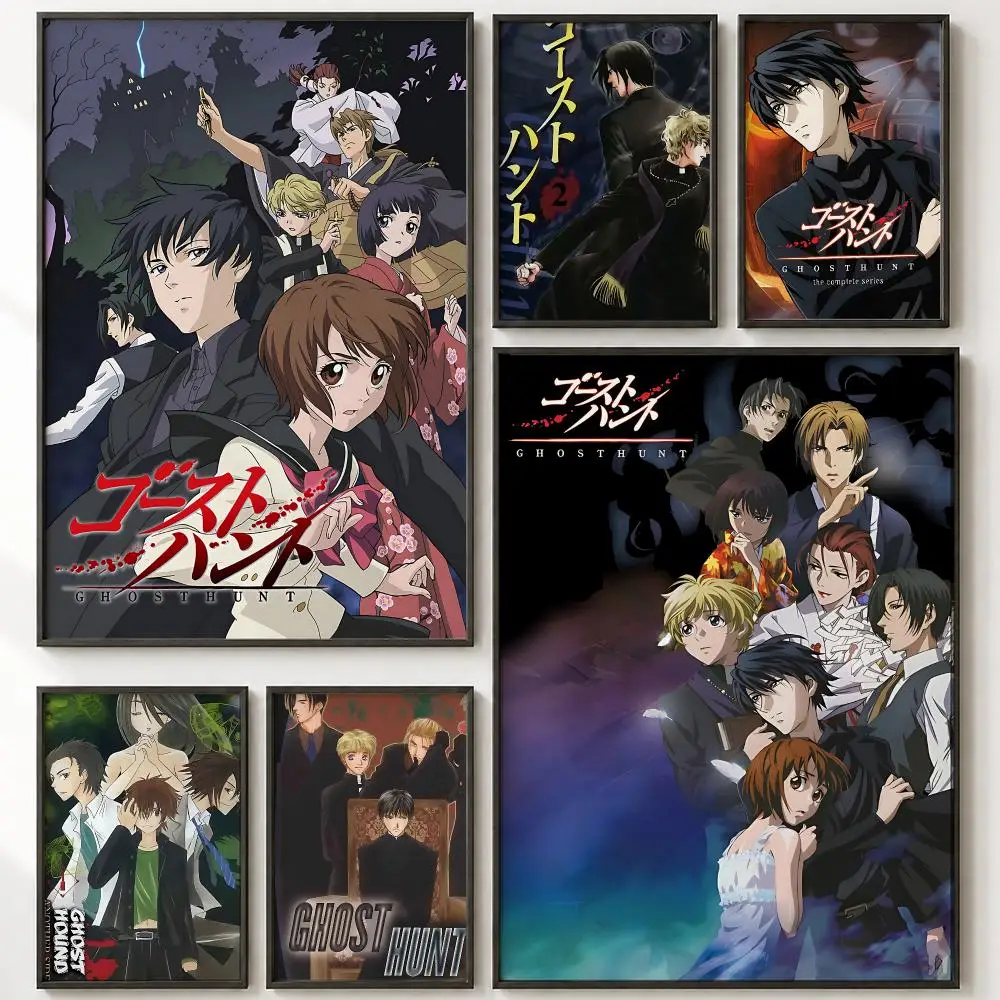 Horror-Anime Ghost Hunt TV-Poster HD-Poster Wandkunst selbstklebend rückstandsfrei für Zuhause, Café, Büro, tolles Geschenk