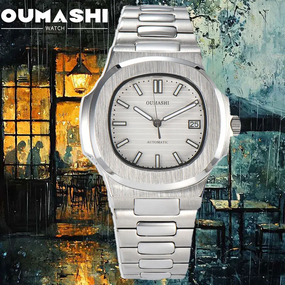43mm men's custom watch with NH35 movement automatic mechanical watch sapphire glass business waterproof watch