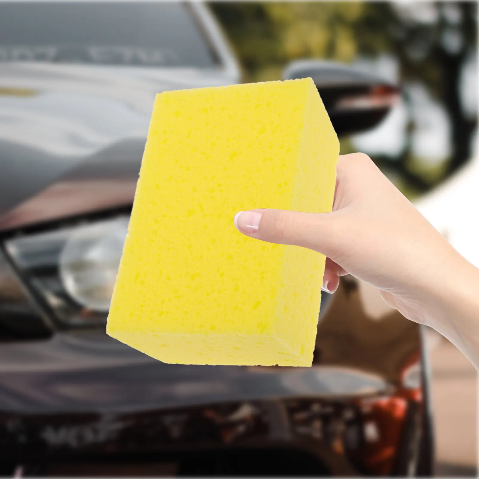 Honeycomb Pattern Car Wash Sponge Large Size Soft Dense Texture for Rich Lather Dirt Removal on Cars Boats Windows and General