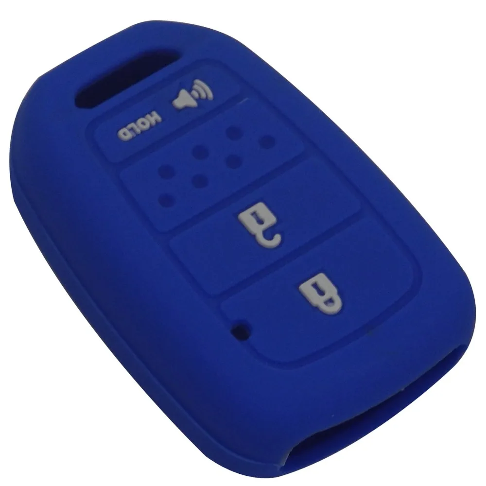 jingyuqin 3 Buttons Silicone Car Key Fob Cover Case Shell For Honda HRV / Accord New Fit Remote With Hold