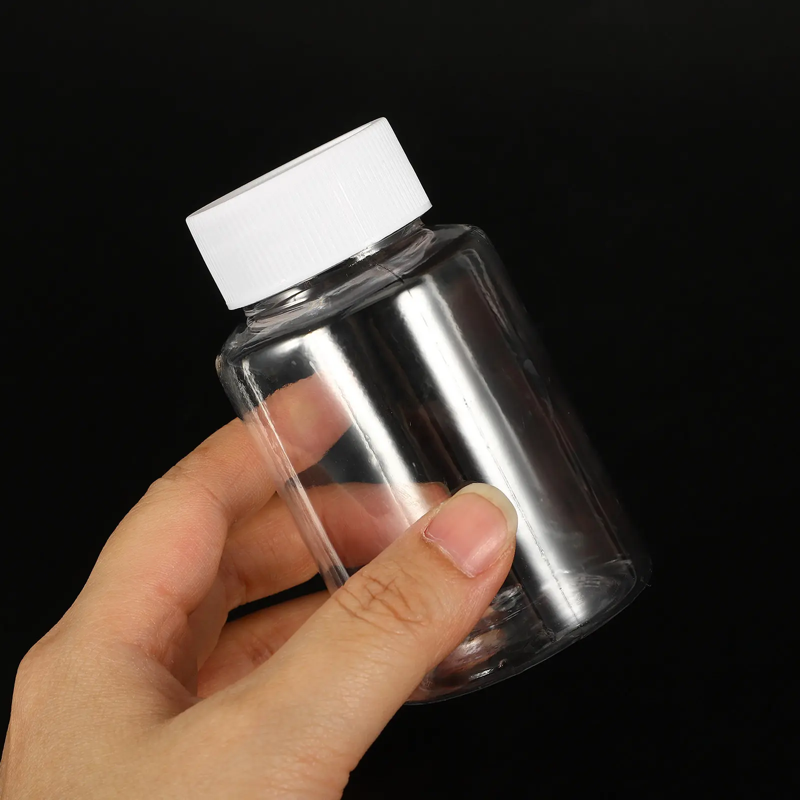 12Pcs Clear Plastic Medicine Bottle with Cap Food Grade Sealing Container for Capsules Pills Travel Medicine Organizer 100Ml