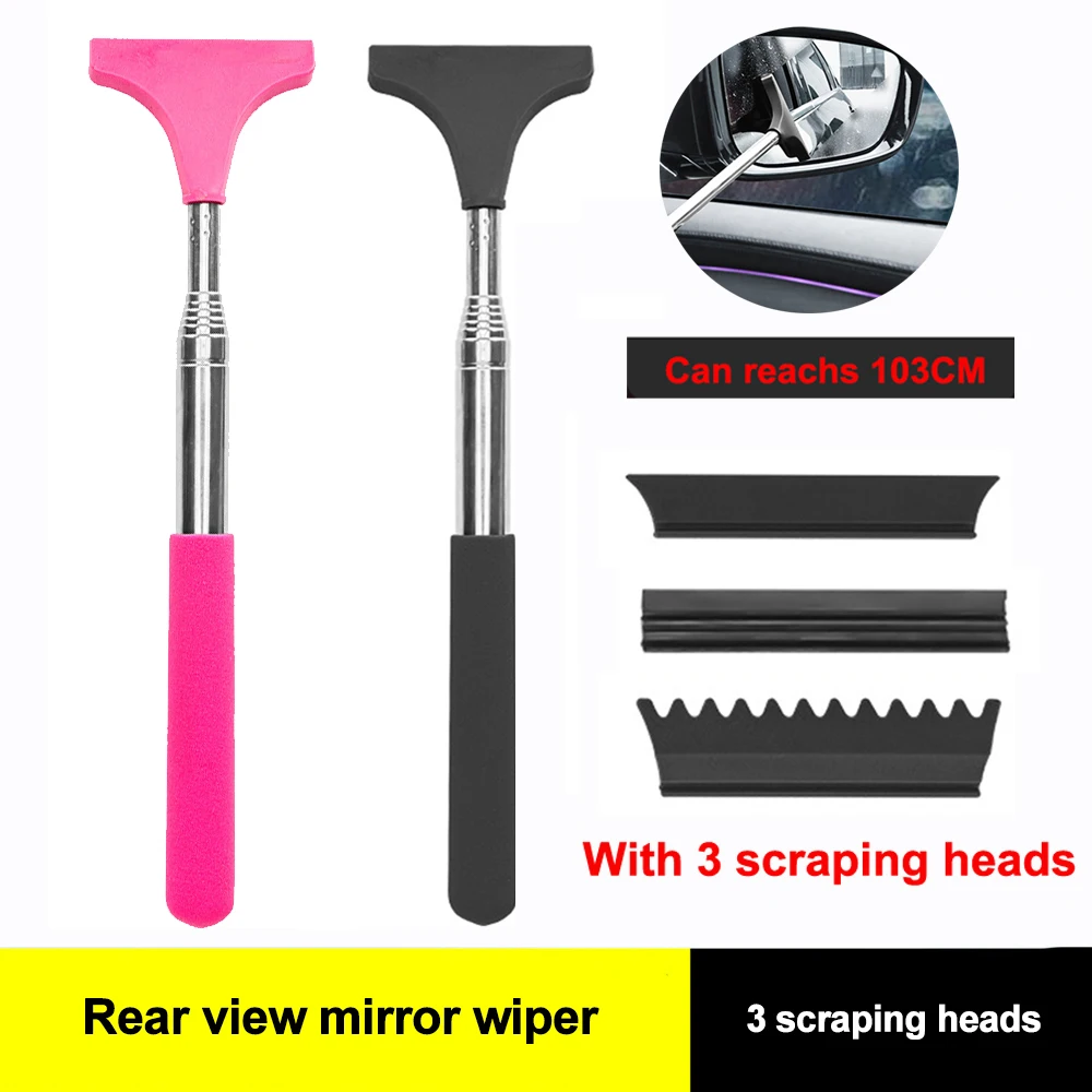 Portable Handle Wiper tablet Glass Window Cleaning Tool Windshield Car front Window Cleaner Clean Mirror Rearview car accessorie