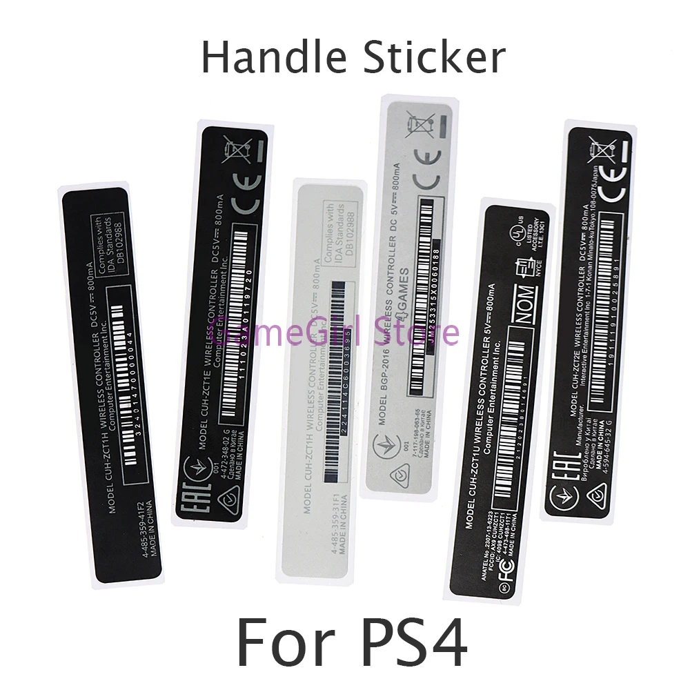 500pcs Handle Back Sticker For Playstation 4 PS4 Controller Housing Shell Slim Lable Seals Paster