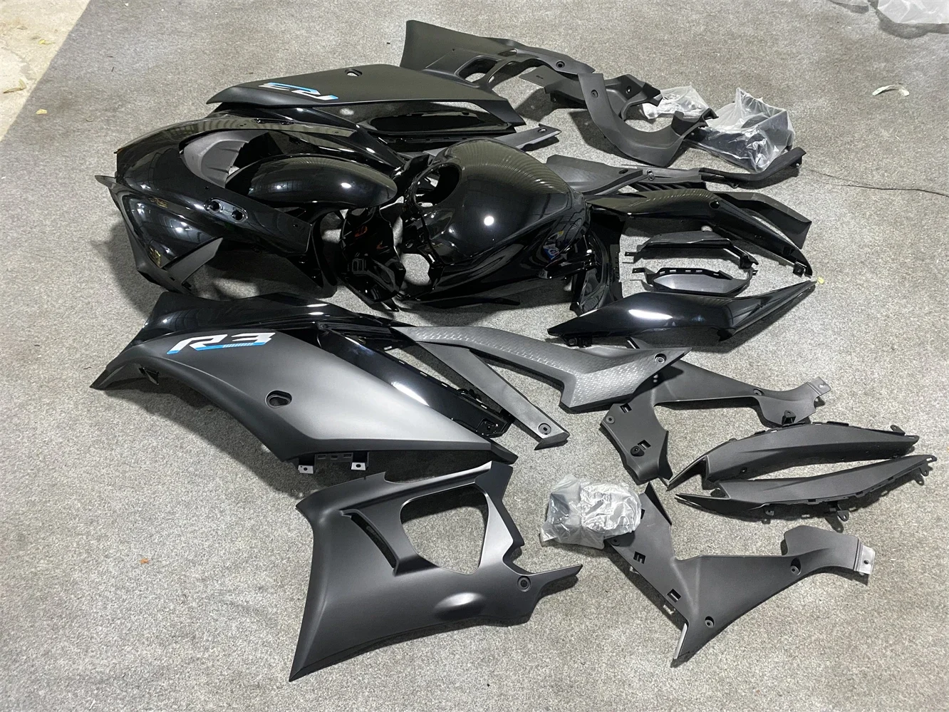 Motorcycle Fairing kit for R25  2019 2020 2021 2022 2023   year R3 19 -23 Fairing black matte black motorcycle housing