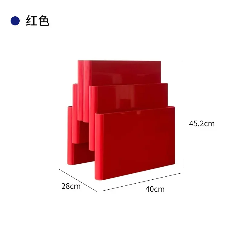 Nordic Creative Home Bookshelf Medieval Floor Magazine Shelf Bookshelf Plastic Photo Props Bedroom Storage Bookshelf Magazine