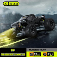 RLAARLO RC Cars RZ001 Monster Truck Omnipotent Terminator 4WD 1:10 Brushless Electric Off Road RC Model Toy Car Christmas Gift