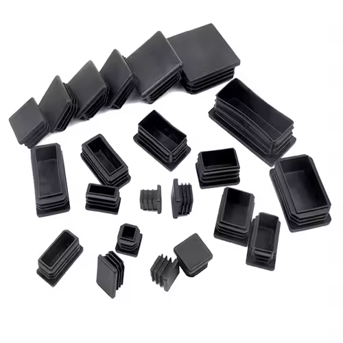 5pcs Black Plastic Blanking End Caps Rectangular Pipe Tube Cap Insert Plugs Bung For Furniture Tables Chairs Protector - Image 5