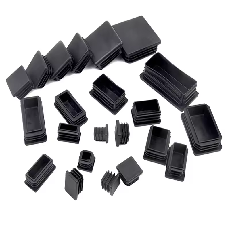 5pcs Black Plastic Blanking End Caps Rectangular Pipe Tube Cap Insert Plugs Bung For Furniture Tables Chairs Protector - Image 5