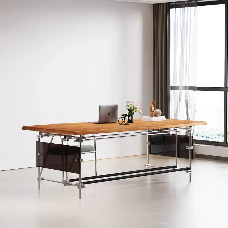 

Stainless steel minimalism room offices office desks and workstations Room desks Computer desk study table furniture