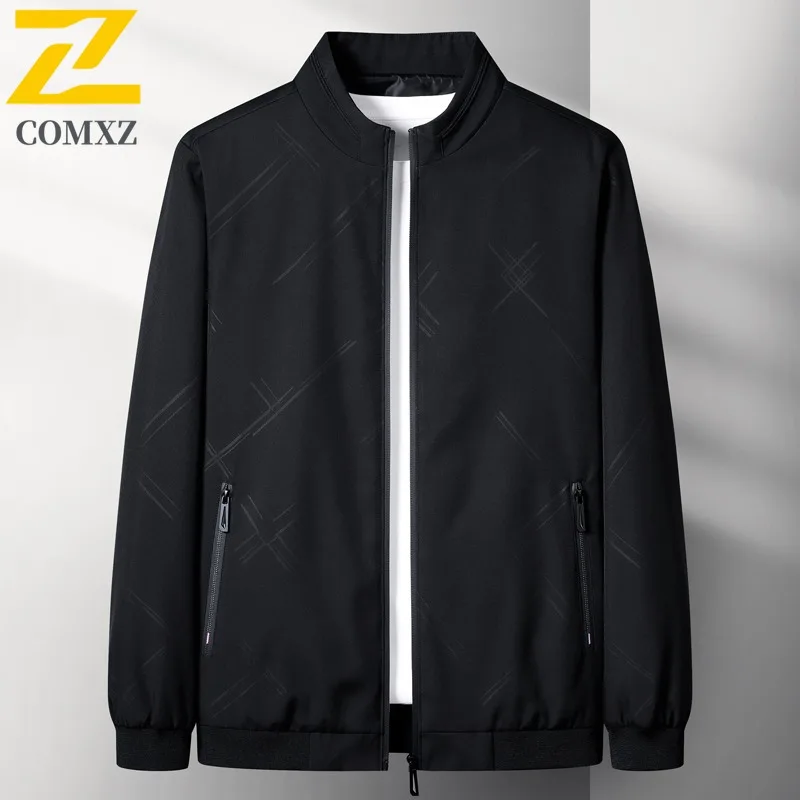 

COMXZ Mens Jacket Loose Brand Luxury Outdoor Rock Climbing Durable Coat Baseball Collar Travel Lightweight Autumn Clothing