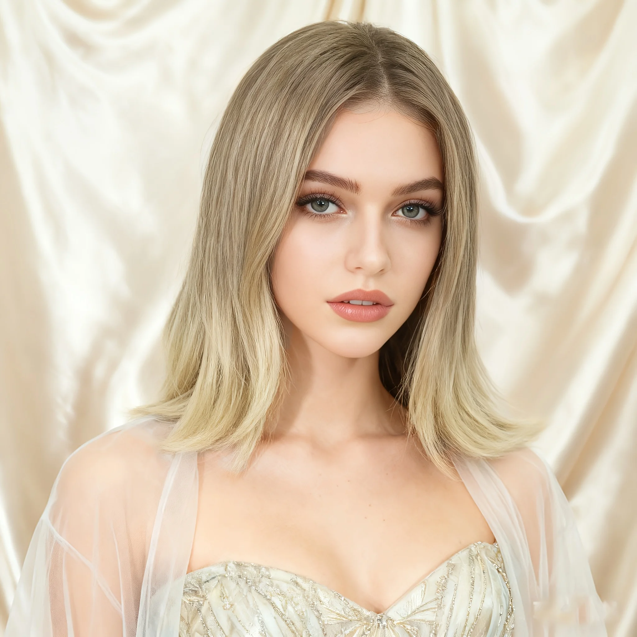 Synthetic Wigs for Women, Long Hair Lazy Hair Clips, Wig for Internet Celebrities, Black Straight Long Hair Half-Head Cap