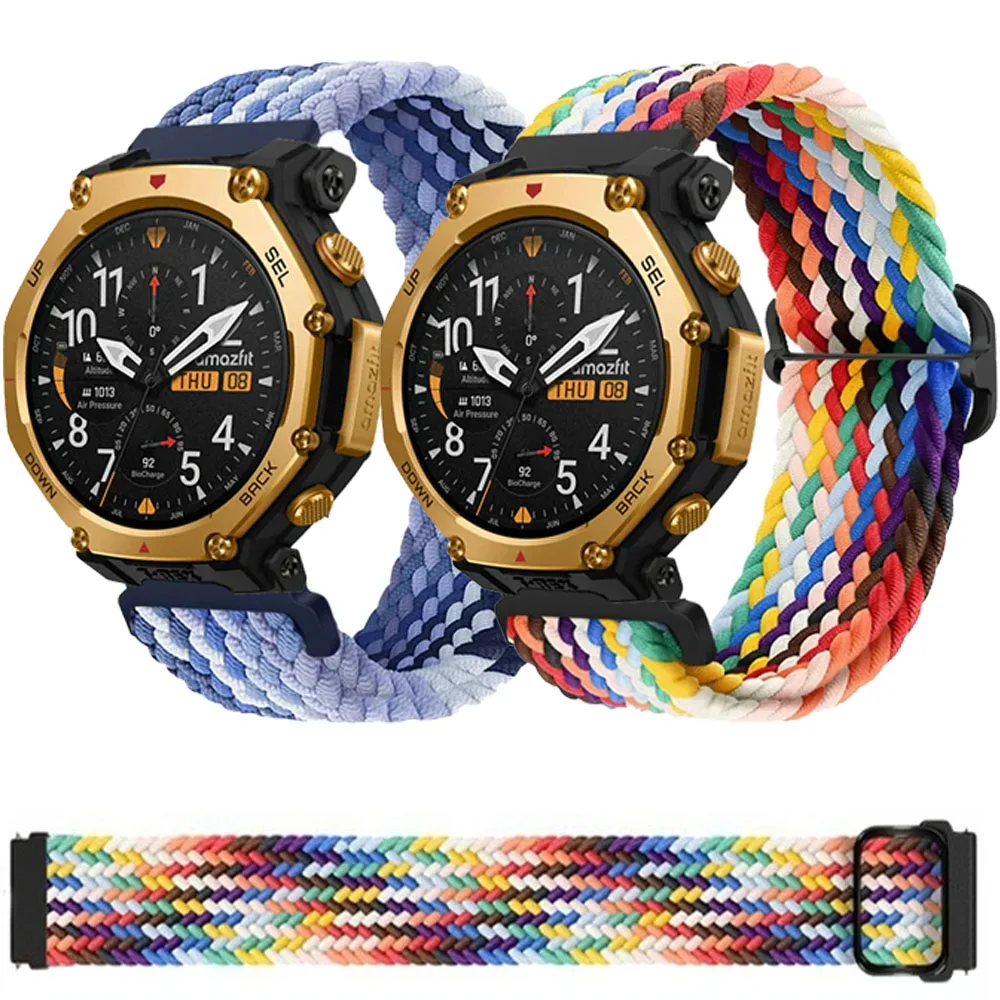 22 mm 20 mm geflochtenes Nylonarmband für Amazfit T-Rex3 Pro 48/44 mm modisches Armband für Amazfit Balance 2/Bip 6 5/GTR/GTS 4 Mini-Band