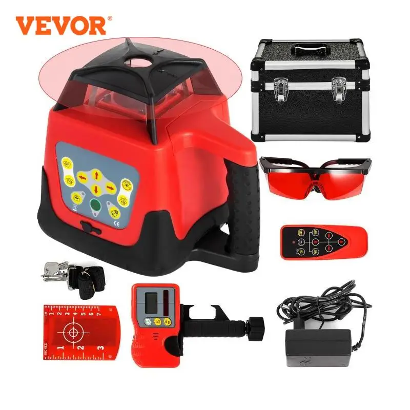 VEVOR Kit di livello Laser rotante a 360 ° strumenti di misurazione autolivellanti della gamma 500M strumenti di costruzione per uso esterno
