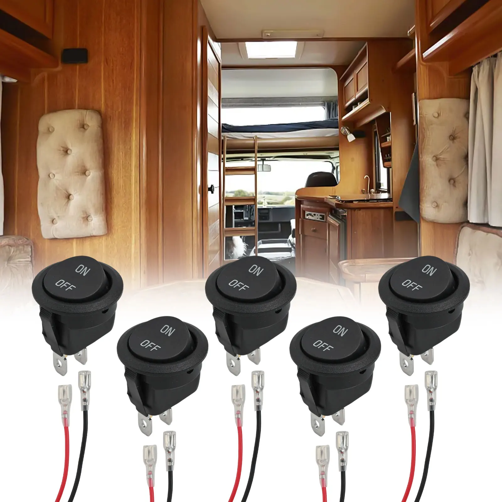 

2-PIN SWITCH CIRCULAR SWITCH Nylon PA66 Material Pressure Design Reliable Solution 0.87 * 7.09 Inches Vehicle Projects For Boats