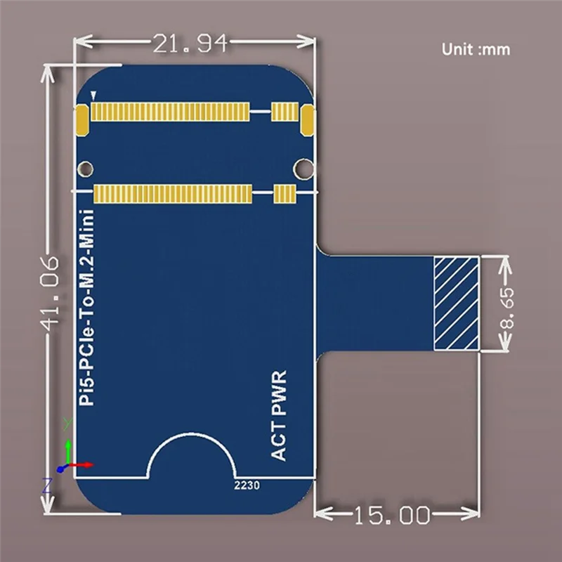 Well Made-For Raspberry Pi 5 Pcie To M.2 Nvme SSD HAT With Cooling Fan FPC & Differential Design 2230 Nvme SSD Expansion Board