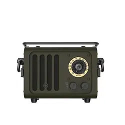 MUZEN Portable Metal Bluetooth Speaker Radiooo WD101GN Retro Wild Jeep Style FM Radio for Outdoor Creative Gift