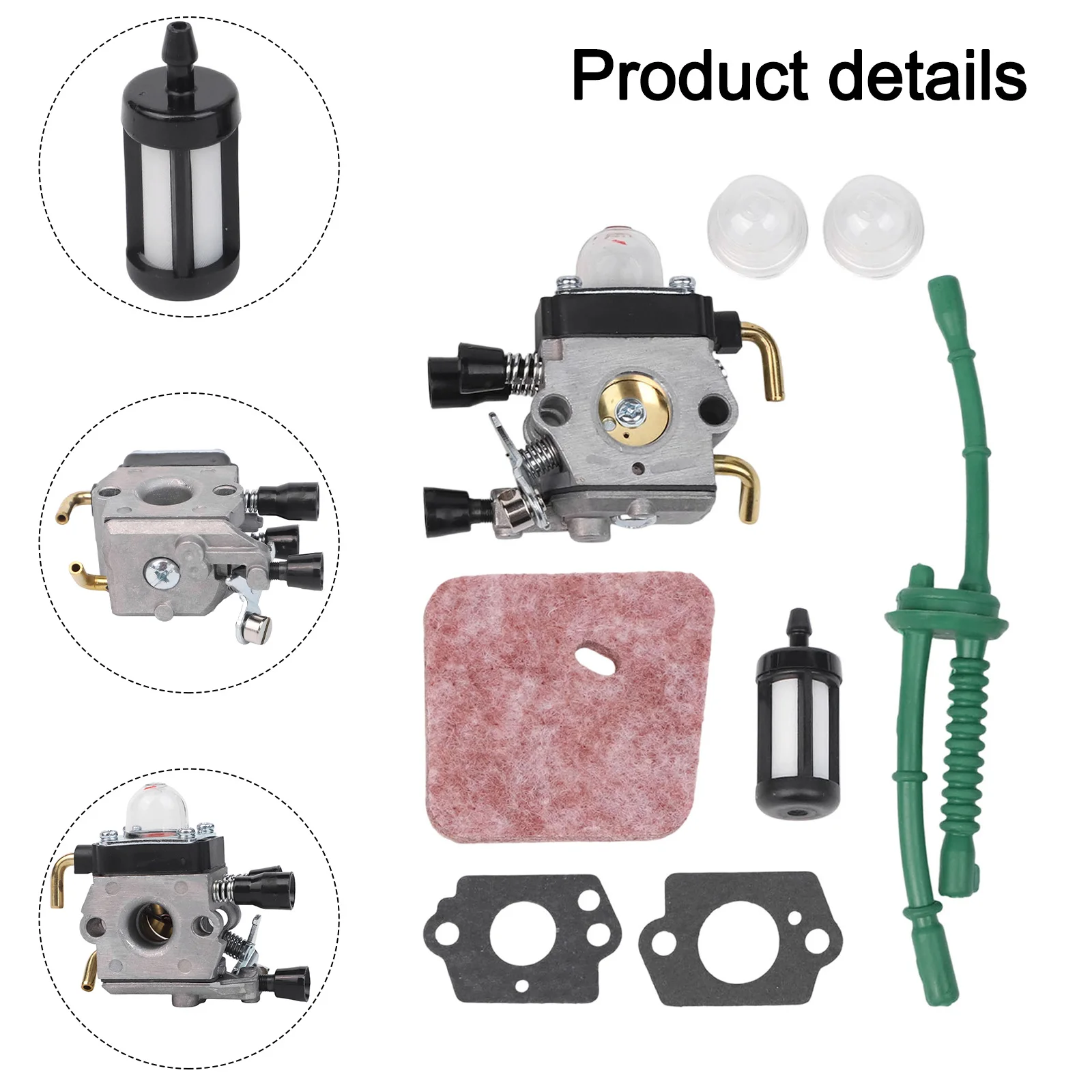 Комплект карбюратора послепродажного обслуживания для FS55 для FS55R для FS55RC для FS38 для KM55 HL45, повышающая функциональность двигателя с прокладкой Комплект карбюратора послепродажного обслуживания для FS55 для FS55R для FS55RC для FS38 для KM55 HL45, повышающая функциональность двигателя с прокладкой