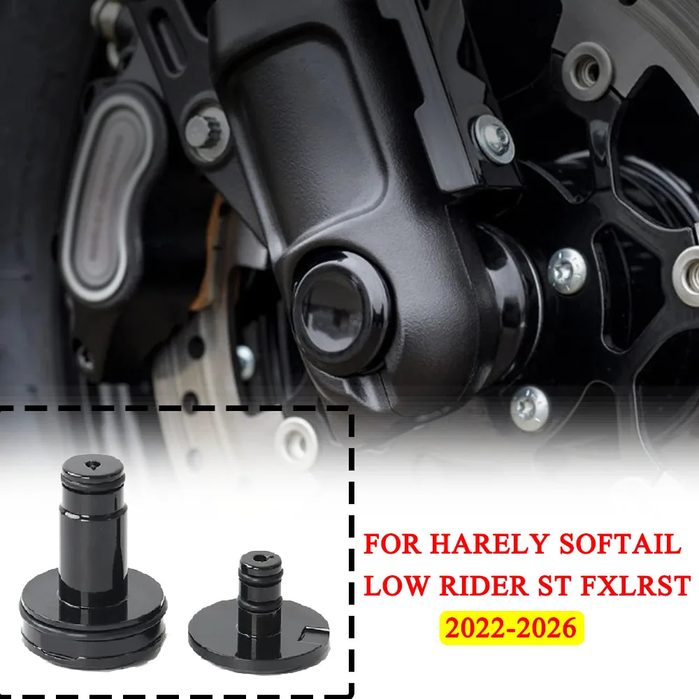 

Новые декоративные защитные колпачки для гаек передней оси мотоцикла из алюминия с ЧПУ, подходят для Harley Softail Low Rider ST FXLRST 2022-2026