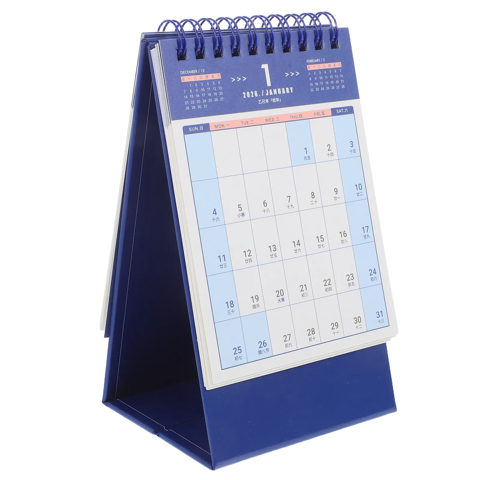 

2025.9-2026.12 2026 Desk Calendar Minimalist Small Desktop Calendar Standing Flip Twin-Wire Binding Monthly Planner Office Home