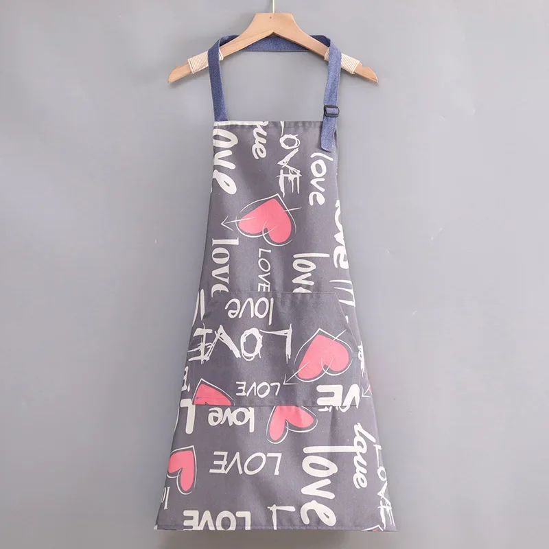 Cotton Canvas Fashion Waterproof Apron Kitchen Aprons for Women Men Cooking Female Adult Waist Thin Breathable Male Work