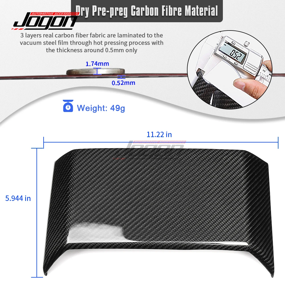 For Tesla Cybertruck Cyberbeast 2024 2025 Carbon Fiber Car Interior Rear Display Screen Upper Frame Cover Trim Accessories