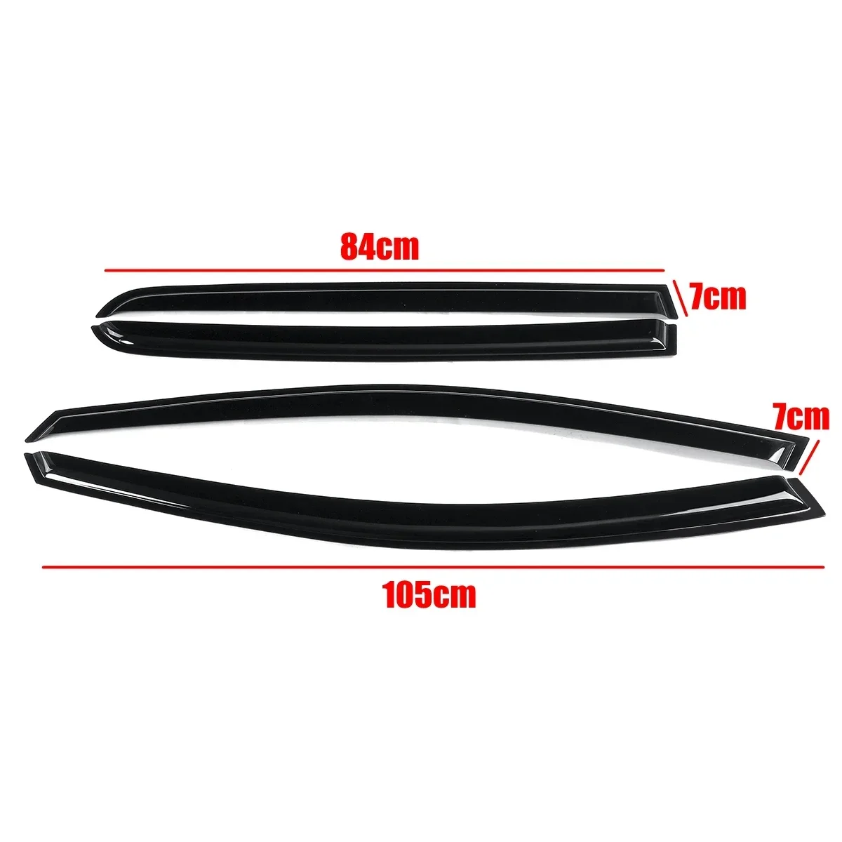 For VW Golf 7th Gen MK7 MK7.5 2013 2014 2015 2016-2020 Car Window Wind Deflectors Tinted Shield Rain Sun Wind Shelters Body Kit