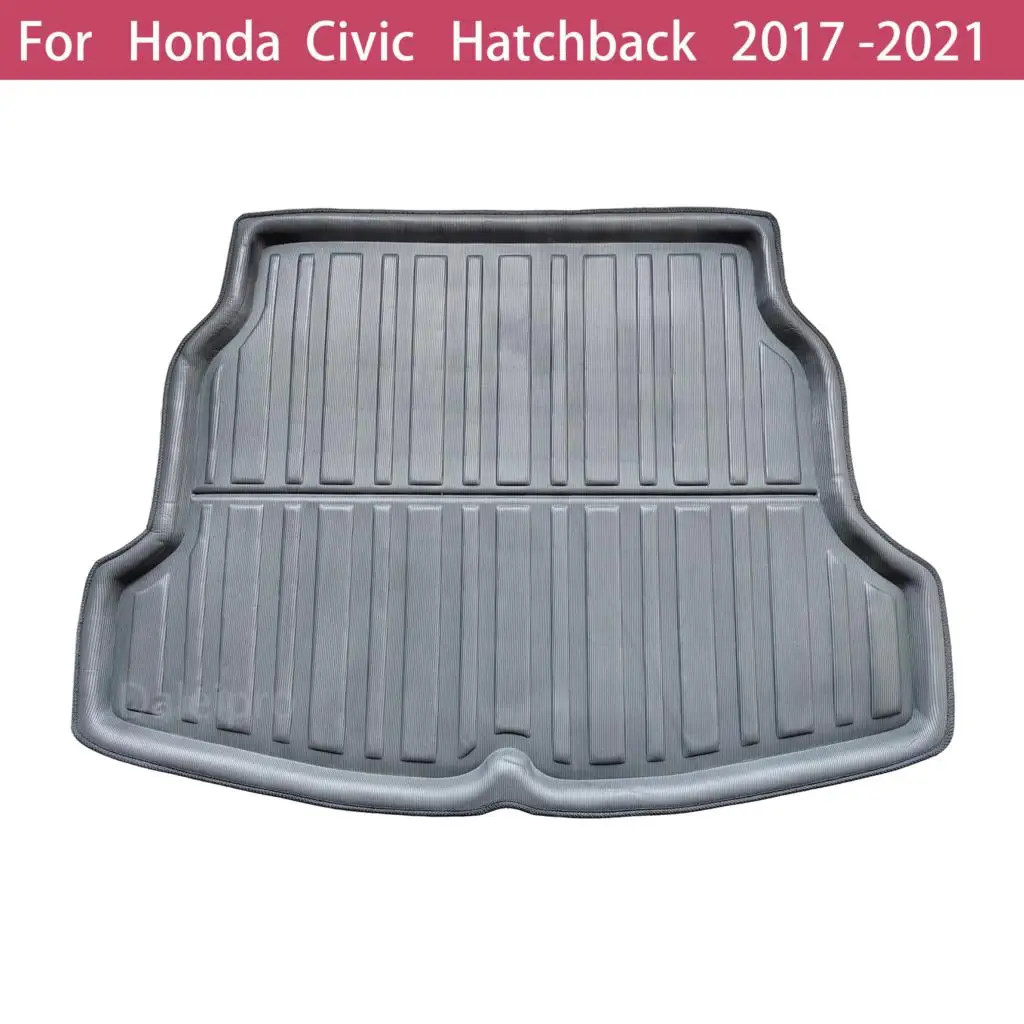 Tailored Rear Trunk Mat For Honda Civic Hatchback 2017 2018 2019 2020 2021 Cargo Liner Boot Floor Tray Carpet 3D EVA Accessories