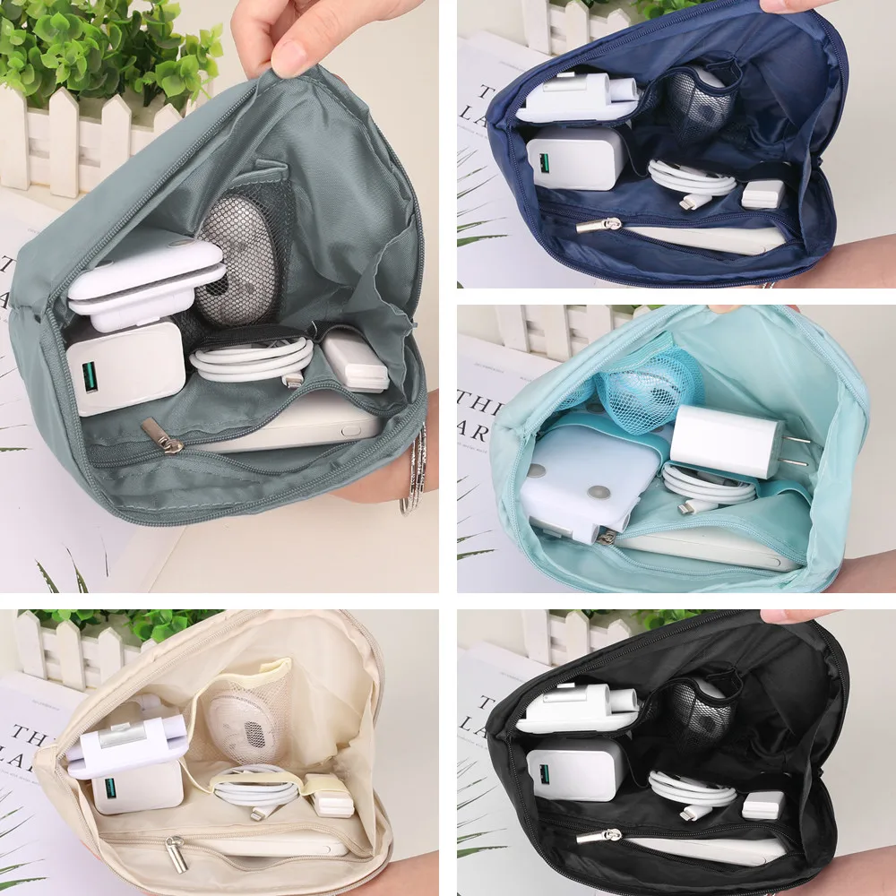 Cable Storage Bag Waterproof Digital Electronic Organizer Portable USB Data Line Charger Plug Storage Bag Travel Cable Organizer