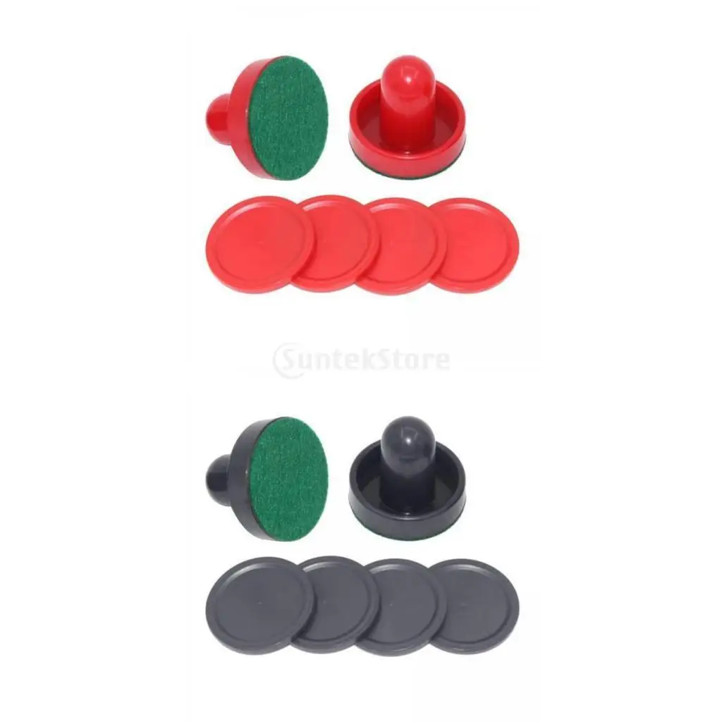 Air Hockey Paddles Set with Speed Pucks Plastic Equipment for Home Table Hockey with Legs