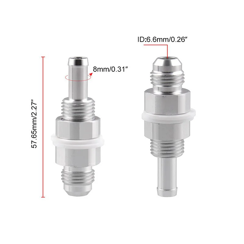 5PCS Automobile fuel pipeline AN8-3/8 fuel hose Barb joints are suitable for fuel tanks and fuel cells