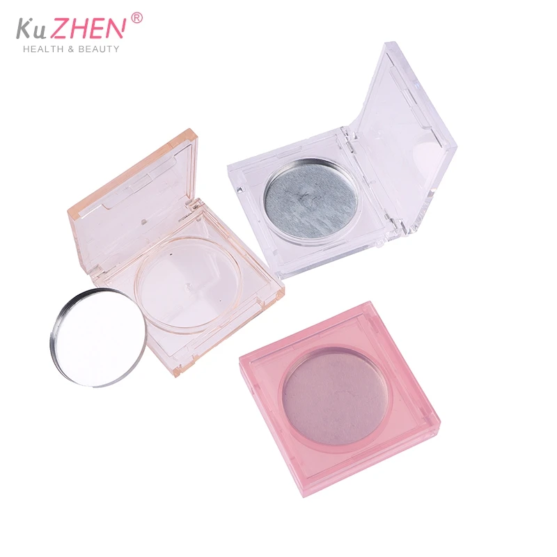 1pcs Empty 36.3mm Inner Diameter Single Hole Square Transparent Highlight Box Blush Case Concealer Box Cosmetic Replacement Box