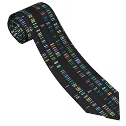 Men's Tie Genome Sequence 3D Printing Neck Ties DNA Genetics Retro Collar Tie Daily Wear Party Quality Necktie Accessories