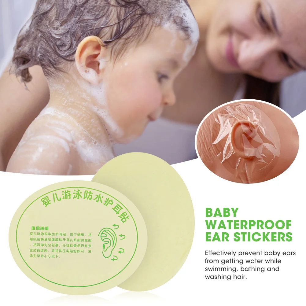 

100 Pcs Baby Waterproof Ear Stickers Bath Swimming Infant Newborn Ear Care Paste Nursing (Transparent ) Ear Paste Baby Supplies