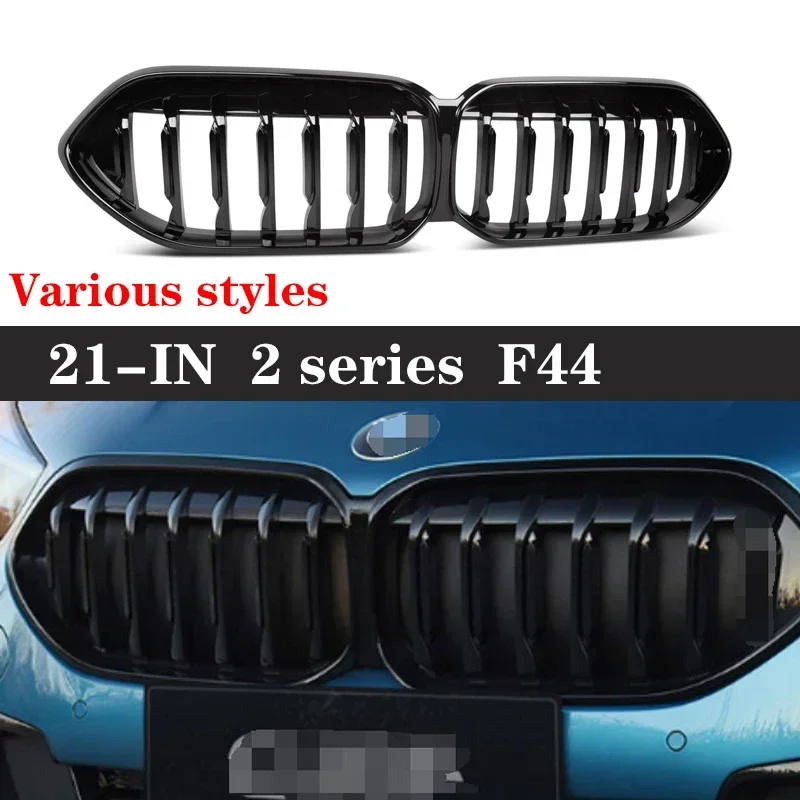 

For BMW 2 Series F44 220i 240i 2021 Kidney Grille Glossy Black ABS Color Plastic Front Bumper Auto Decor Grill Car Accessories