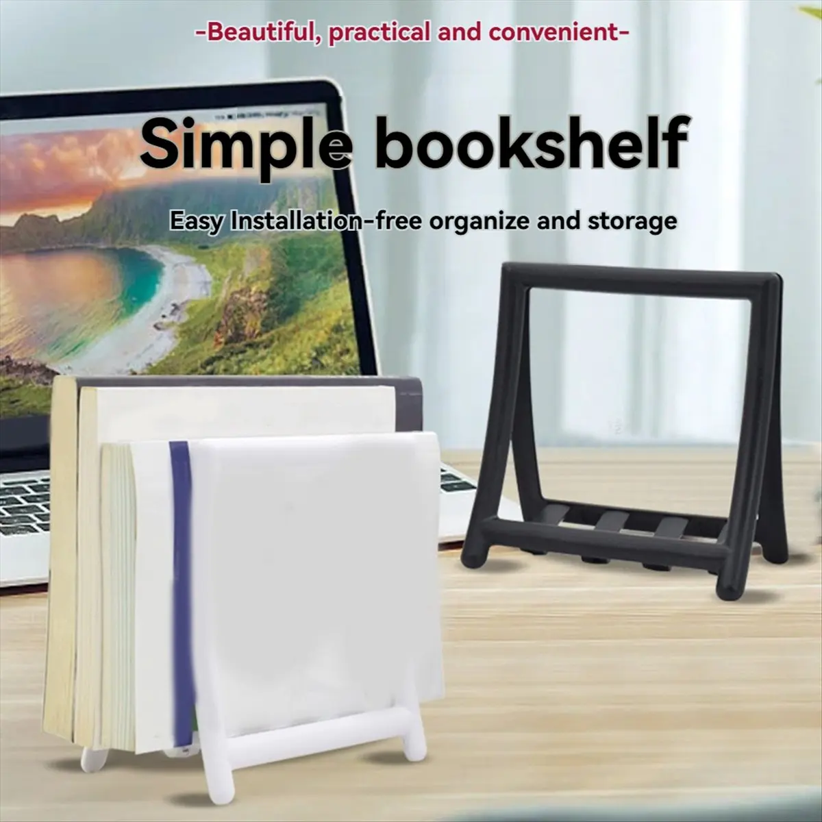 【~ New B11B】Laptap Stand Napkin Holders Desktop Standing Rests Plastic Magazine Stand Kitchen Chopping Board Rack