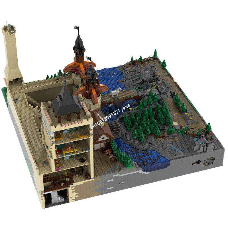 16283PCS MOC European Medieval Street View Big Castle Building Blocks Model DIY creative ideas Kids Toys Birthday Christmas Gift