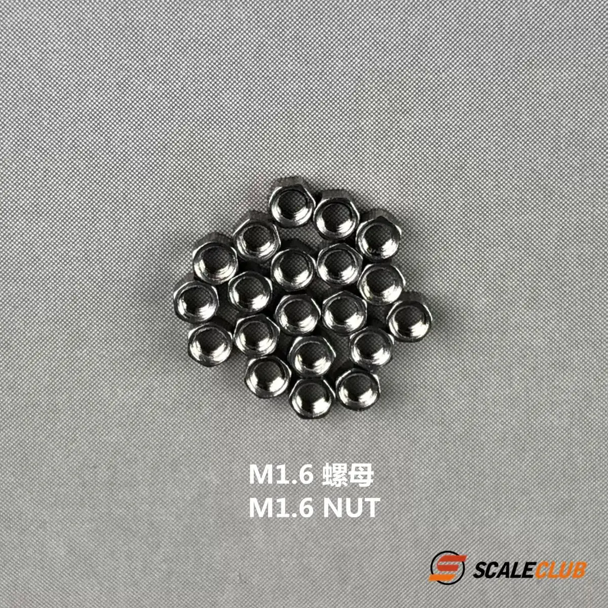 SCALECLUB Model Custom 1.6mm Nut Screw Hexagon (2.0mm) Screw
