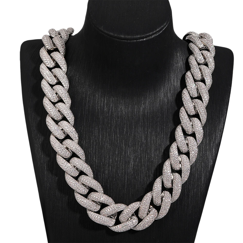 

Мужское кубинское ожерелье-цепочка с фианитом и инкрустацией 5A + блестящий кубический цирконий, ювелирные изделия в стиле хип-хоп, откидная застежка, подарочные звенья, роскошное колье