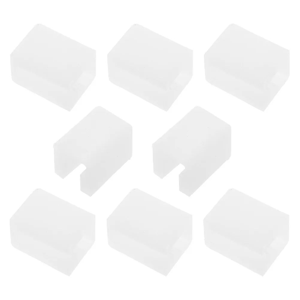 

8Pcs Clear Silicone Corner Protectors for Baby Proofing Furniture Edges F Shape Straight Design Drawer Door Cabinet Wardrobe