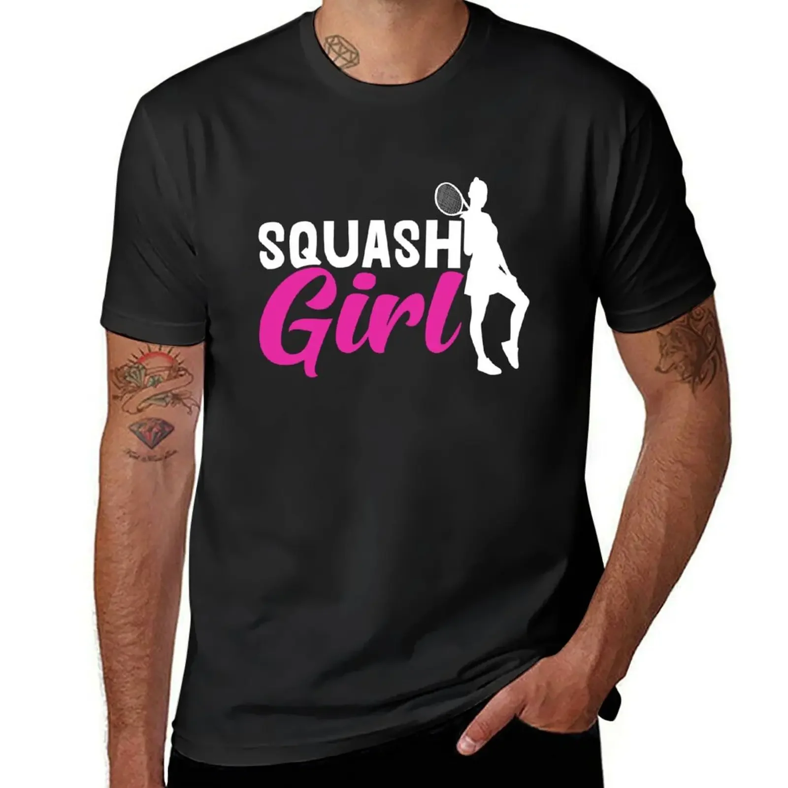 Boys whites cute tops designer t shirt men Squash Girl Player Ball Sports Indoor Tennis Court Trainer T-Shirt oversized graphic