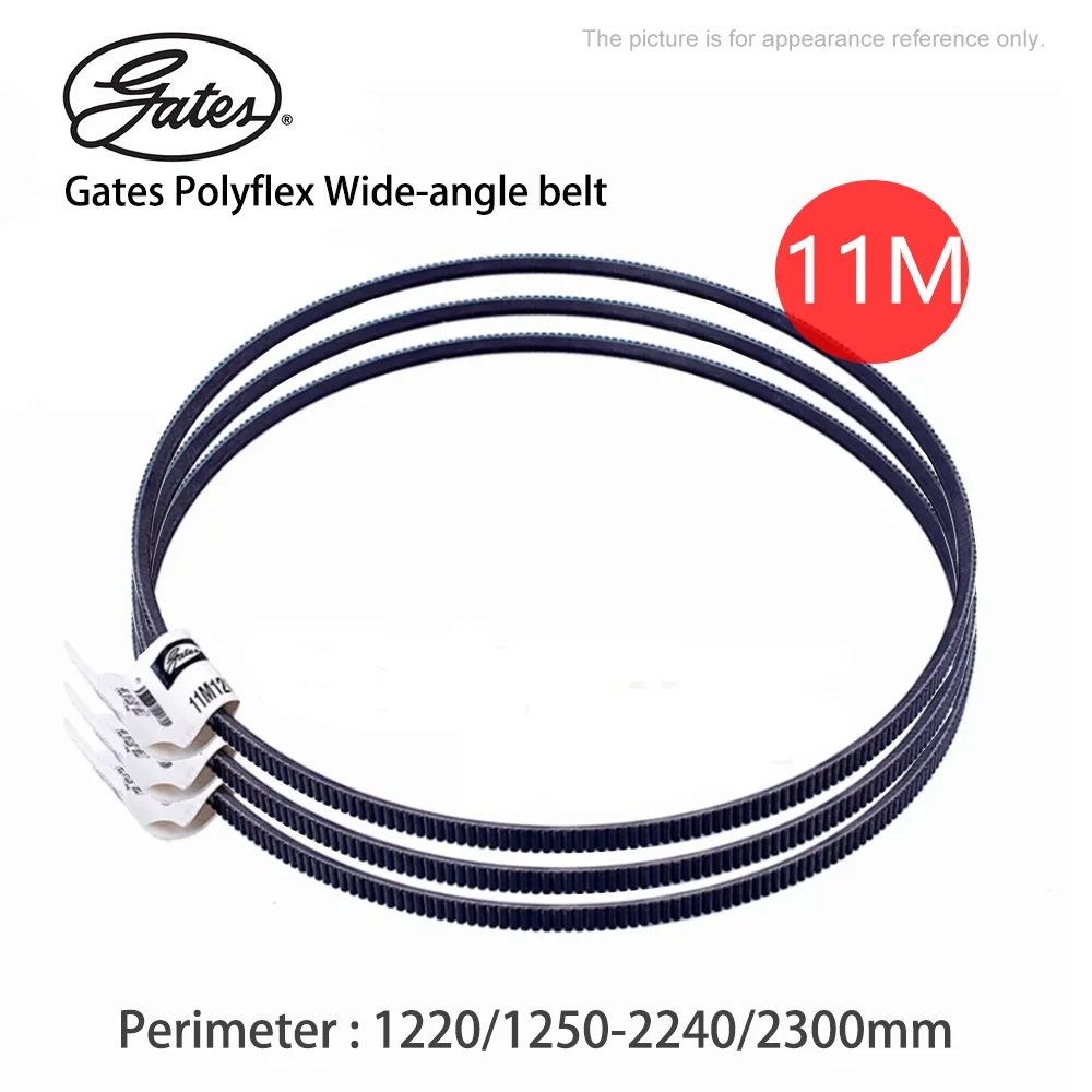 

Gates Polyflex Wide-angle belt 11MM1220/11M1250/11M1280/11M1320/11M1360/11M1400mm- 11M2240/11M2300mm Transmission Triangle Belt