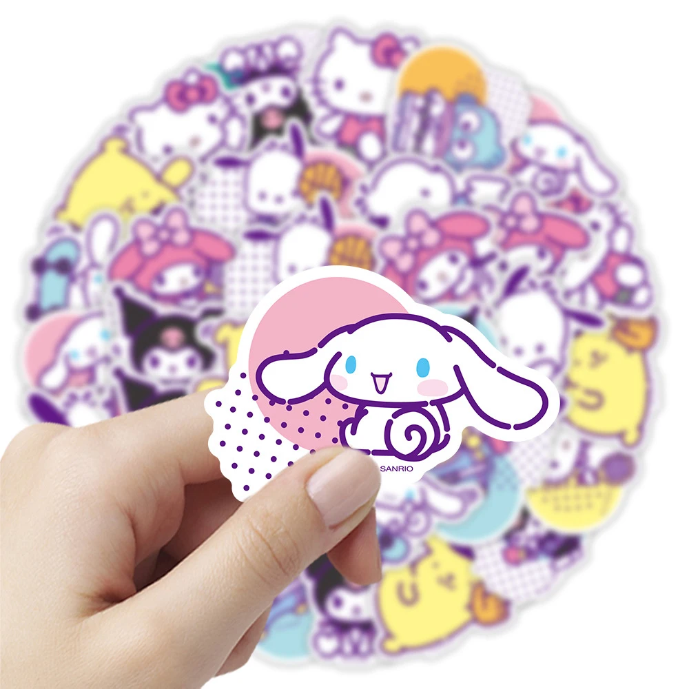 10/30/50 Stück Niedliche Cartoon Sanrio Aufkleber Cinnamoroll My Melody Kuromi Dekorations-Sticker Wasserfest DIY Schreibwaren Tagebuch Handy – Detail 4