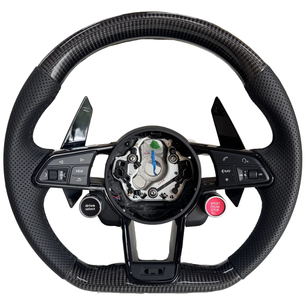 Hot Sale Enhanced Carbon Fiber Leather Steering Wheel for AUDI A3 A4 A5 A6 RS3 RS4 RS5 RS6 S8 Q3 Q5 TT R8 Racing Style