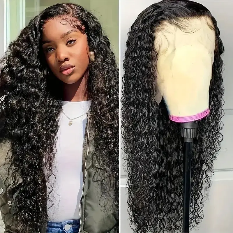 Rosabeauty  Deep Wave  250 Density 13x4 HD Lace Front Human Hair Wigs 5X5 Preplucked Glueless Ready To Go Curly Wig 40 Inches