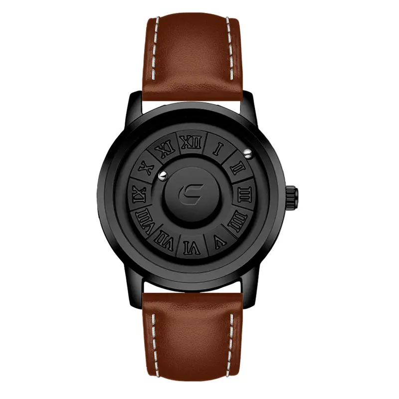 Men's Cool Magnetic Suspension Ball Watch Black Technology Creative Personality Fashion Sports Watch