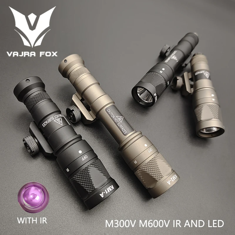 

Tactical Airsoft M300V M600V IR Light & White LED Light Weapon Flashlight with Constant / Moment Function Fit Rifle 20mm Rail