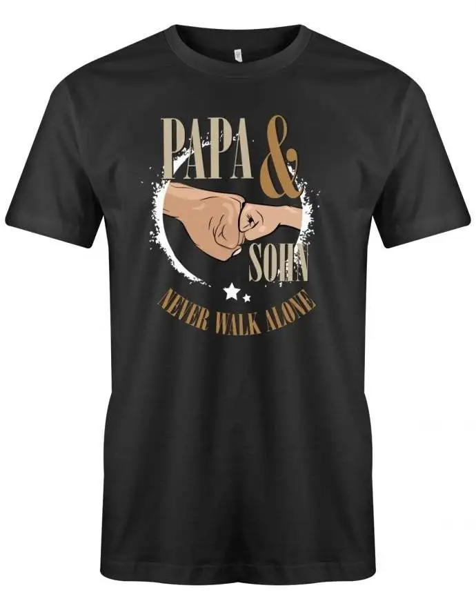 

Papa Sohn T Shirt Und Never Walk Alone Fäuste Lustig Geschenkidee Für