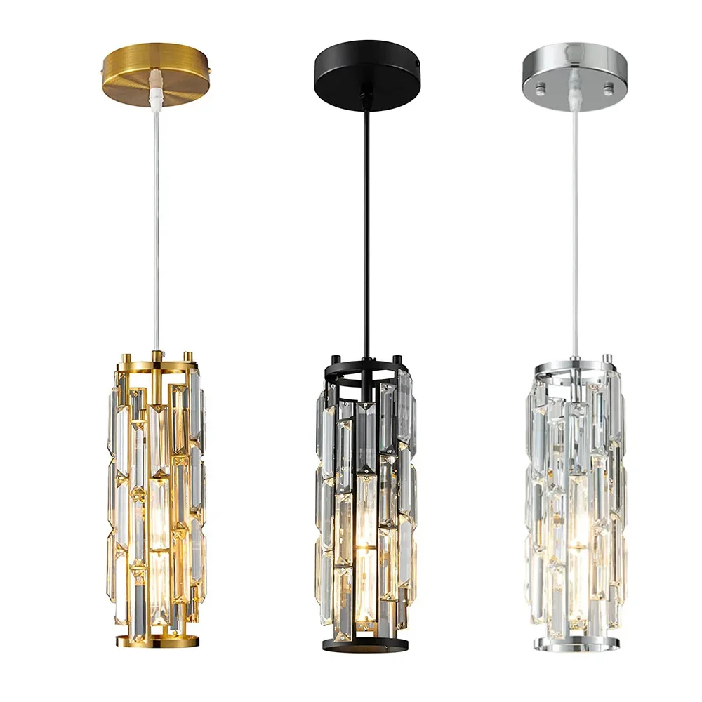 Modern Crystal Pendant Light, Lâmpada Pendurada para Mesa de Jantar, Bar, Suspensão de Cabeceira, Home Appliance, 220V