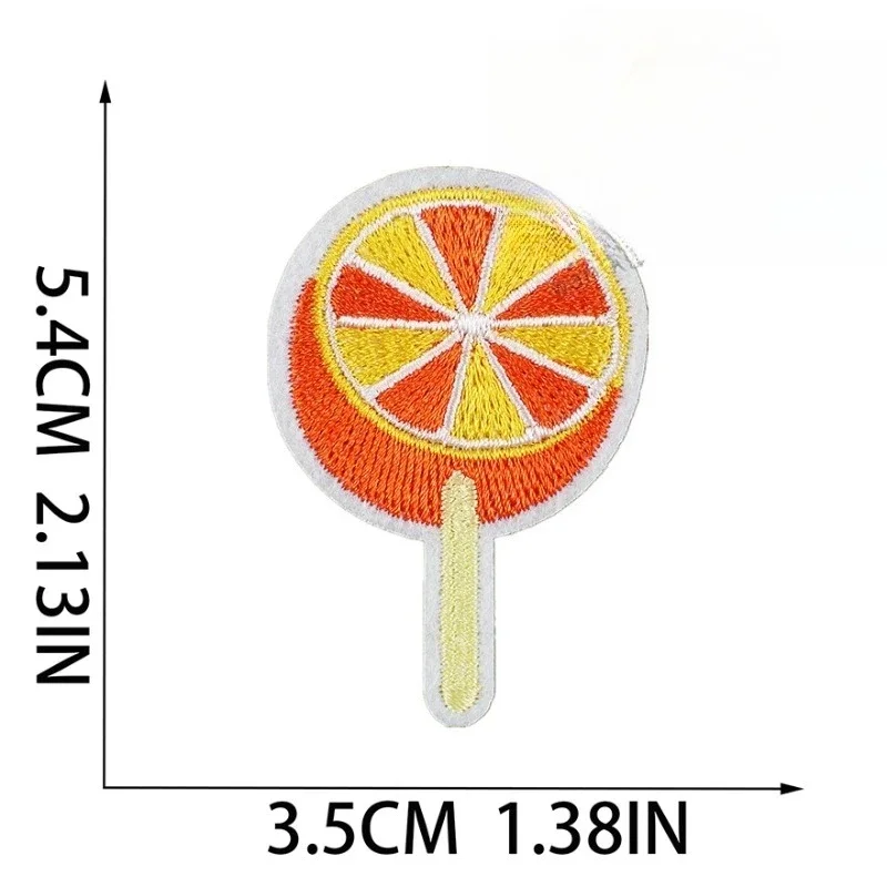 Fruit Embroidery Cloth Sticker Lollipop Patch Sticker Clothes Decoration Watermelon Embroidery Sticker Cartoon Grape Chapter Boy