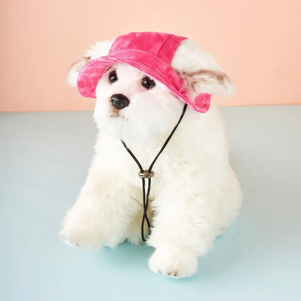 

Солнцезащитная шляпа для собак с отверстиями для ушей, дышащая Сверхлегкая Солнцезащитная летняя шляпа для домашних животных со шнурком, товары для питомцев